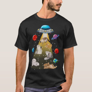Camiseta Gato persa Alien Secuestro Gato de OVNI