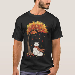 Camiseta Gato Persa Amante Gatos Lindos Otoño