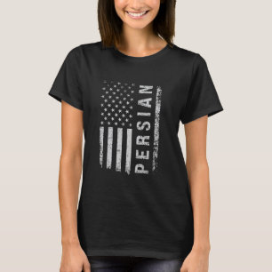 Camiseta Gato Persa Bandera Americana