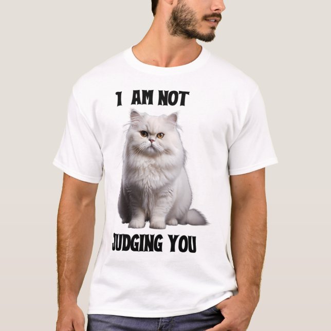 Camiseta Gato persa blanco (Anverso)