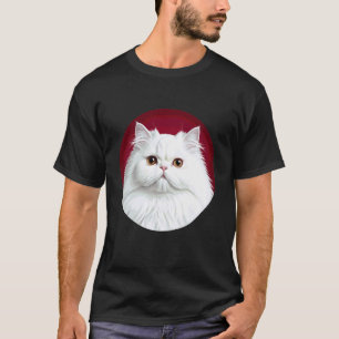 Camiseta Gato Persa Blanco Felino Esponjoso Mascota