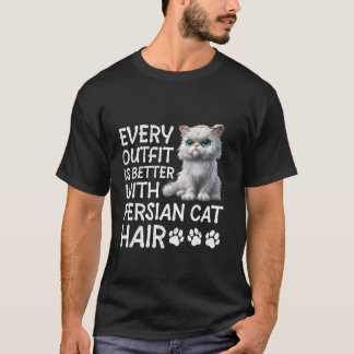 Camiseta Gato persa CADA SALIDA ES MEJOR CON LA CA PERSA