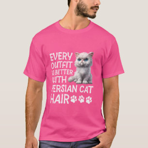 Camiseta Gato persa CADA SALIDA ES MEJOR CON LA CA PERSA