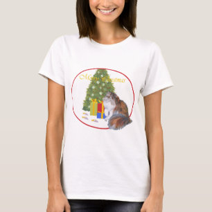 Camiseta Gato Persa Calico Navidad