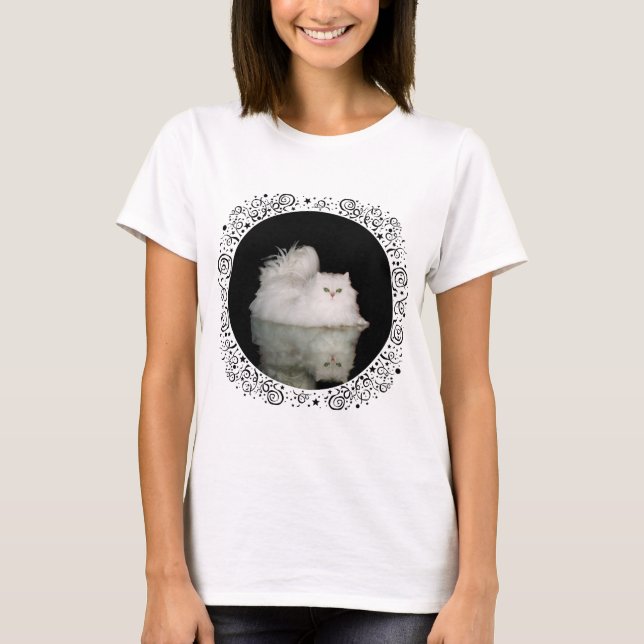 Camiseta Gato Persa con Ojos Verde Jade (Anverso)