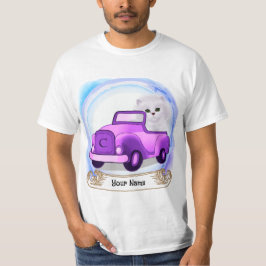 Camiseta Gato Persa Conduciendo Coche