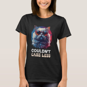 Camiseta Gato Persa Divertido NO PODÍA IMPORTARLE MENOS Gen