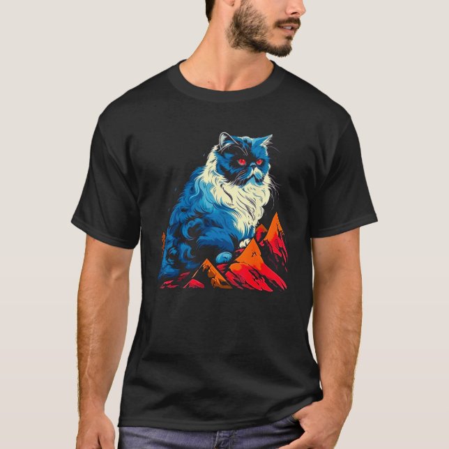 Camiseta Gato Persa Espíritu Artístico (Anverso)