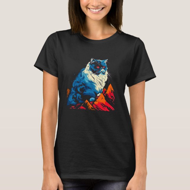 Camiseta Gato Persa Espíritu Artístico (Anverso)