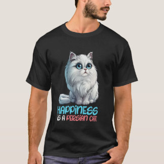 Camiseta Gato Persa FELICIDAD UN GATO PERSA Graciosa Mamá d