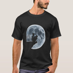 Camiseta Gato persa Halloween disstume silueta lunar