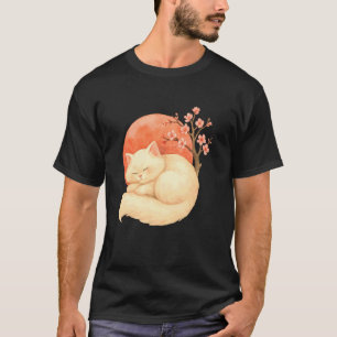Camiseta Gato Persa Lindo Flor de Cerezo Amantes de la Natu