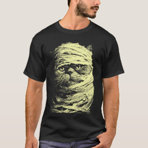 Camiseta Gato Persa Lindo y Espeluznante Halloween Aterrado