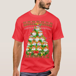 Camiseta Gato persa navideño árbol de la iluminación Gato p