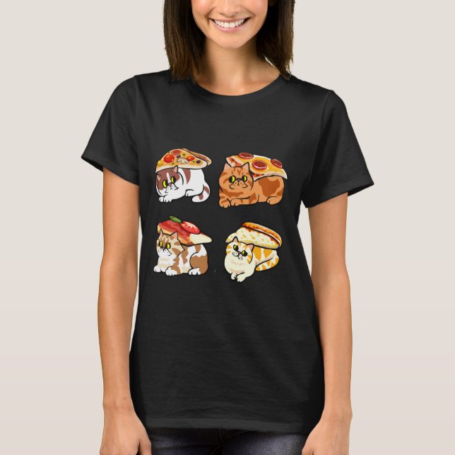 Camiseta Gato Persa Pizza (Anverso)