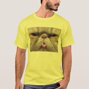 Camiseta Gato persa que pega la lengua hacia fuera
