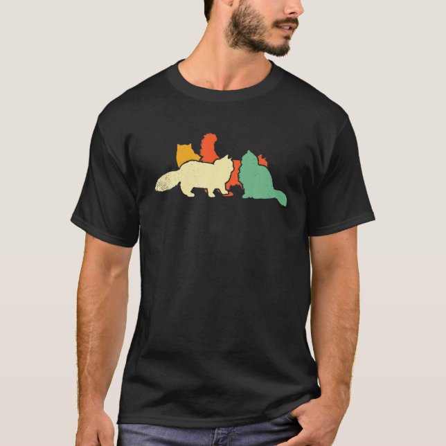 Camiseta Gato Persa Regalo Estilo Retro Regalo Gato Tradici (Anverso)