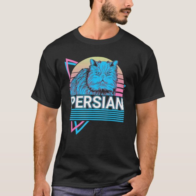 Camiseta Gato Persa Retro (Anverso)