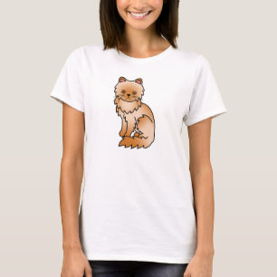 Camiseta Gato Persa Rojo