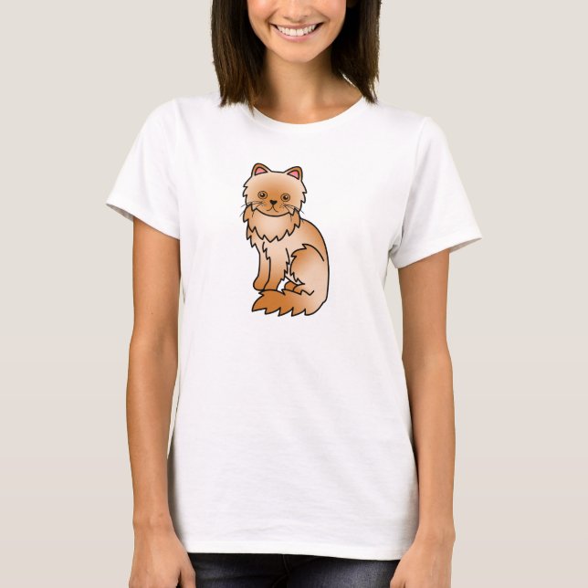Camiseta Gato Persa Rojo (Anverso)