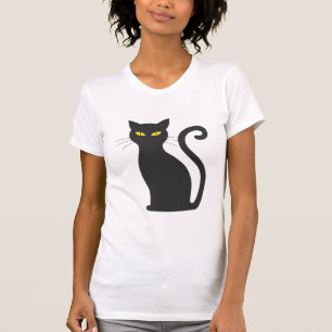 Camiseta Gato personalizado Con Ojos Amarillos