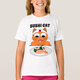 Camiseta Gato Personalizado de SUSHI CAT come sushi gracios