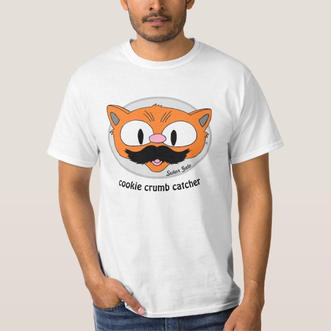 Camiseta Gato Personalizado del humor de Cookie Crumb Catch (Anverso)