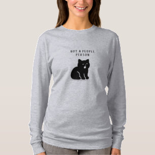 Camiseta Gato personalizado no es una persona gente Mujer F