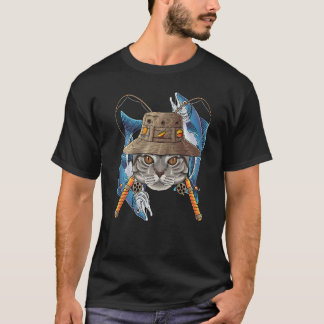 Camiseta Gato Pescador American Shorthair al Aire Libre F