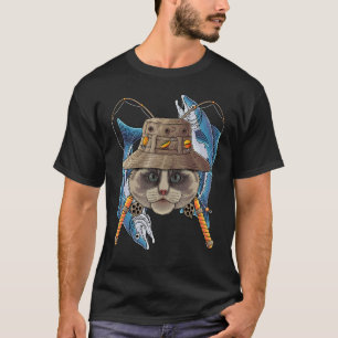 Camiseta Gato Pescador Ragdoll al Aire Libre Cute Fly Fis
