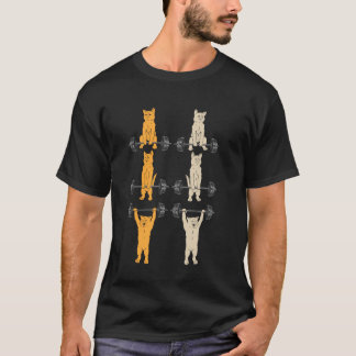 Camiseta Gato Peso Muerto Gimnasio Fitness Ejercicio Divert