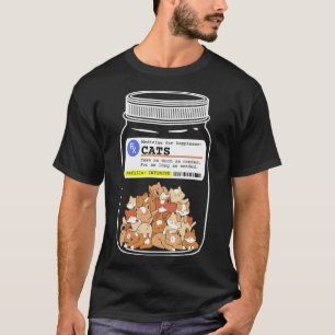 Camiseta Gato Píldoras Felices, Medicina Para La Felicidad