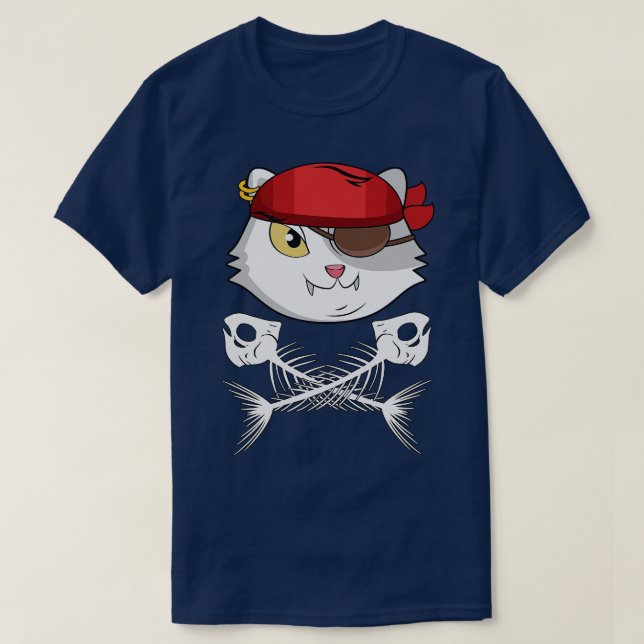 Camiseta Gato pirata (Diseño del anverso)