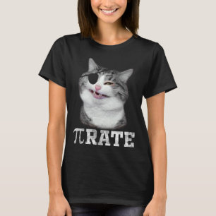 Camiseta Gato Pirata Día del Pi Matemáticas Capitán Gato