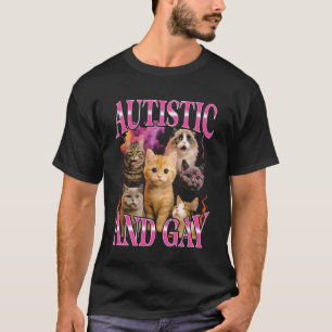 Camiseta Gato Pirata Divertido Autista y Gay