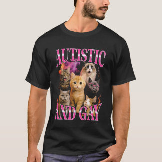 Camiseta Gato Pirata Divertido Autista y Gay