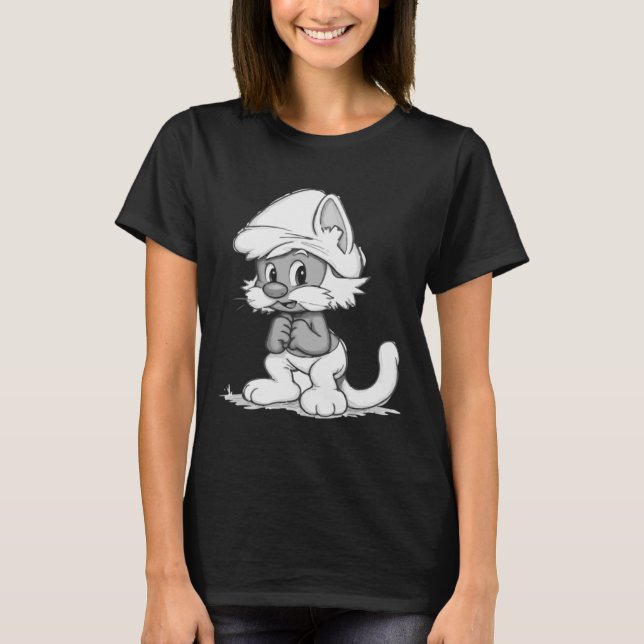 Camiseta Gato pitufo  (Anverso)