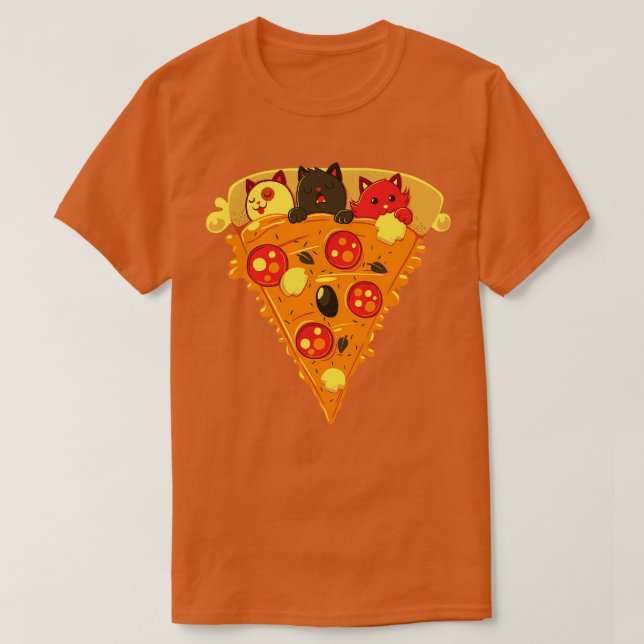 Camiseta Gato Pizza (Diseño del anverso)