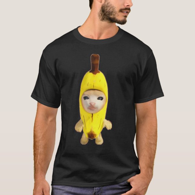 Camiseta gato plátano (Anverso)