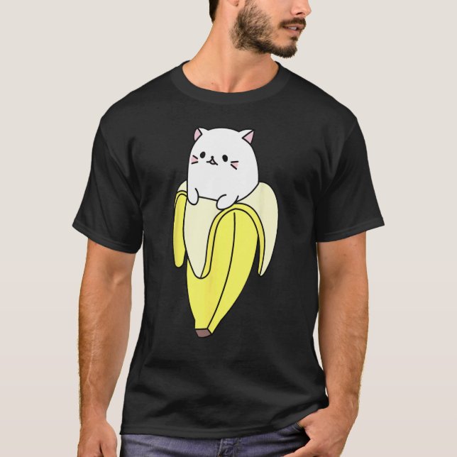 Camiseta gato plátano (Anverso)