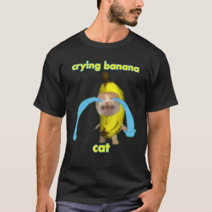 Camiseta gato plátano llorando
