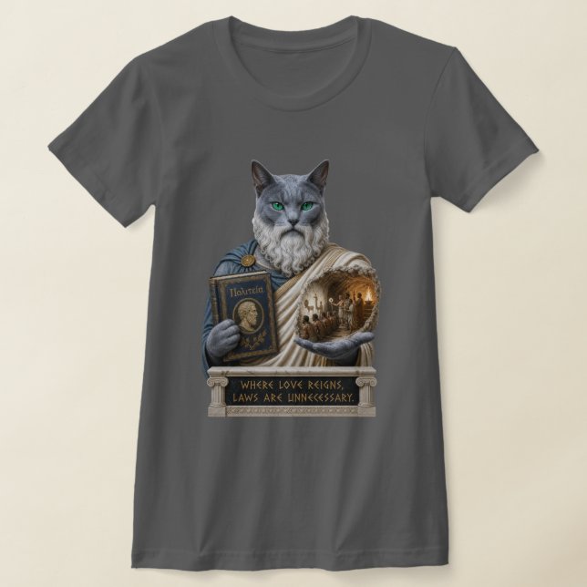 Camiseta Gato Plato Azul Ruso (Distribución)