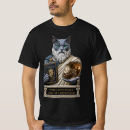 Camiseta Gato Plato Azul Ruso