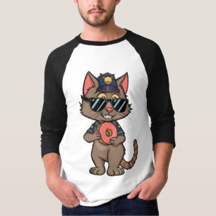 Camiseta Gato policial de calle - Personalizado de los 90,