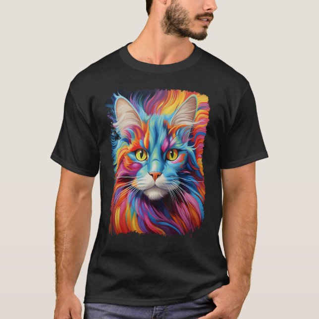 Camiseta Gato Pop Art (Anverso)