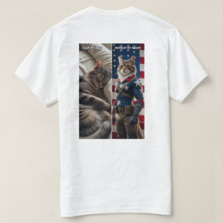 Camiseta Gato por día, Patriota por noche - Graciosa camise