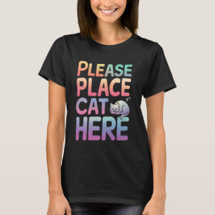 Camiseta Gato Por Favor Coloque Gato Aquí
