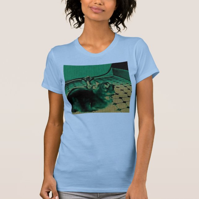 Camiseta Gato por la bañera (Anverso)