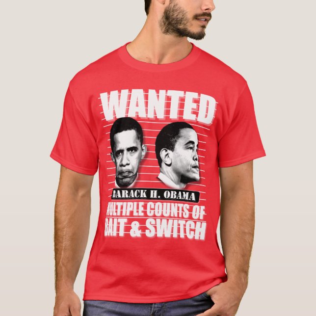 Camiseta Gato por liebre anti de Obama (Anverso)