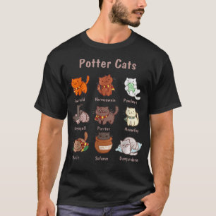 Camiseta Gato Potter Gracioso Gato Perdedor De Gato Diverti